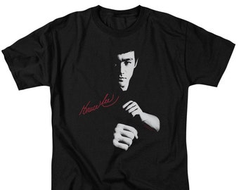 Bruce Lee The Dragon Awaits Black Shirts