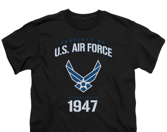 Property Of U.S. Air Force 1947 Kid's Black T-Shirts