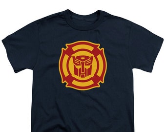 Transformers Rescue Bots Logo Kid's Navy T-Shirts