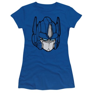 Transformers Optimus Prime Face Juniors and Women Royal T-Shirts