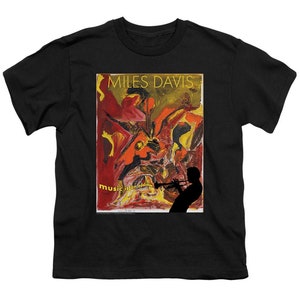 Miles Davis Music Is An Addiction Kid&#39;s Black T-Shirts