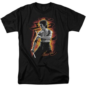 Bruce Lee Dragon Fire Black Shirts