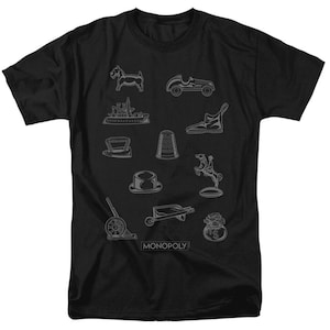 Monopoly Game Board Tokens Black Shirts