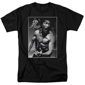 Bruce Lee Focused Rage Black Shirts