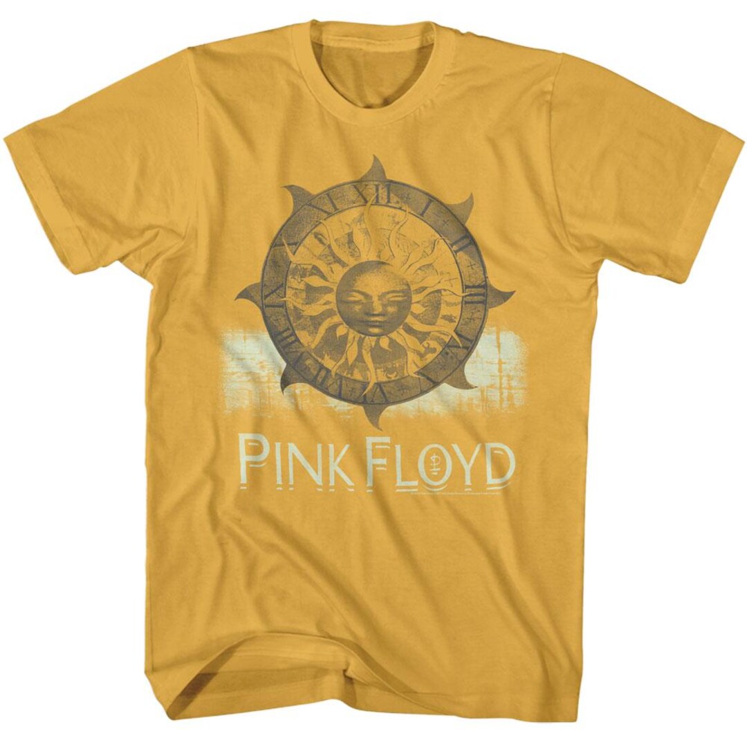 Pink Floyd Sun Clock T-shirt: Gold Vintage Band Tee - Etsy