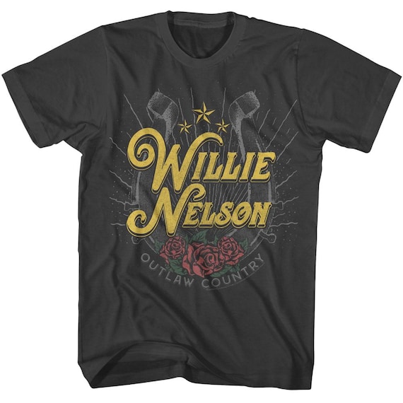 Willie Nelson Horseshoe Charcoal Grey Shirt - Etsy