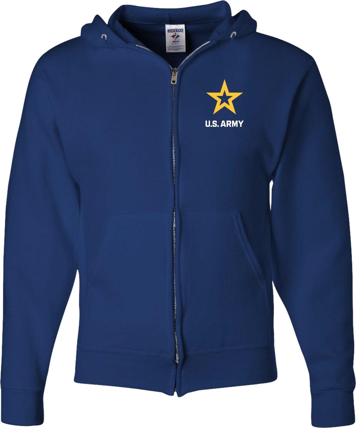 US Army Star White Print Brustdruck Erwachsene Unisex Full Zip Hoodie 25093ED PP 993 Etsy
