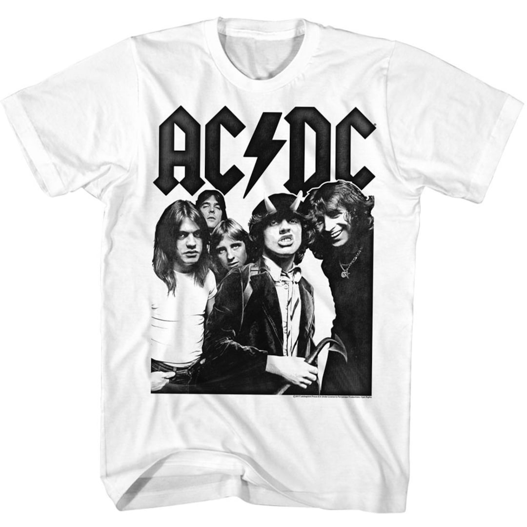 AC/DC Members White Shirts - Etsy
