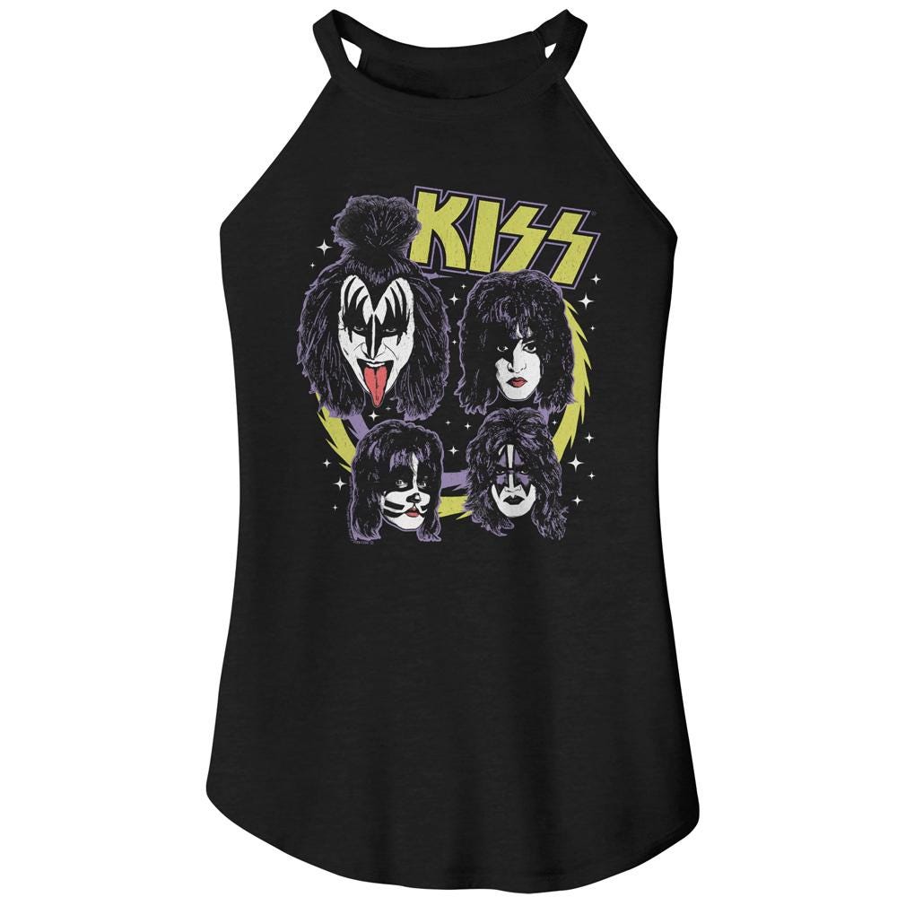 Kiss Faces Logo Black Shirts - Etsy