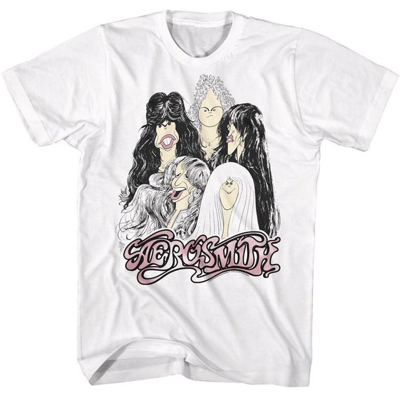Aerosmith Cartoon Logo White Shirt Etsy