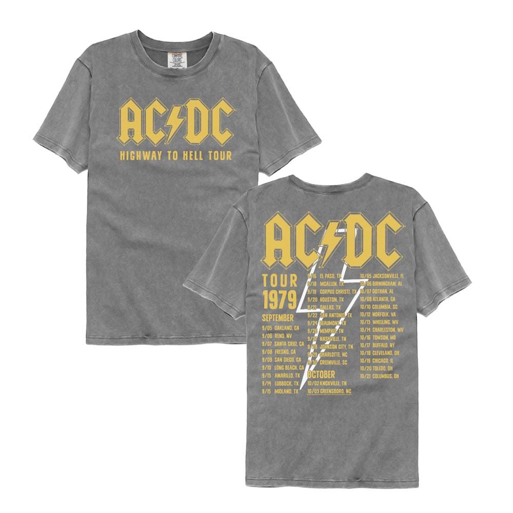 AC/DC Highway to Hell Tour Adult Front & Back Grey Shirt - Etsy