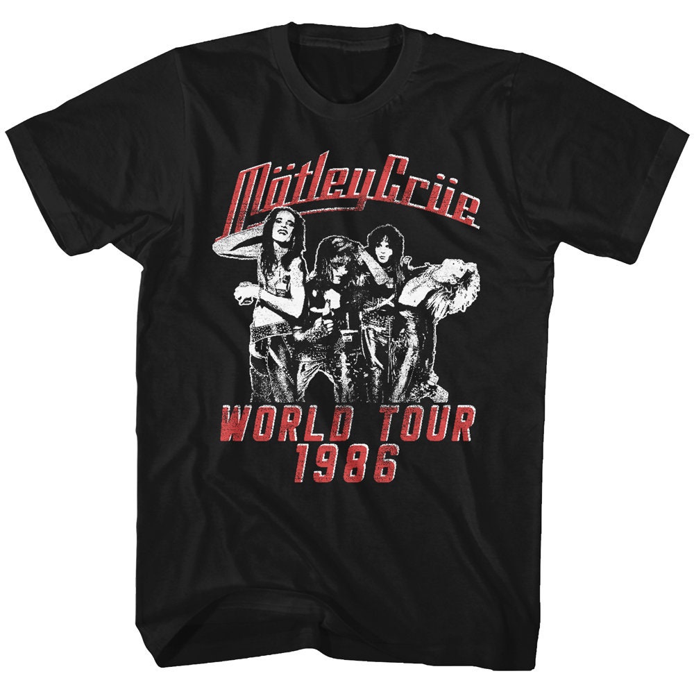 Motley Crue 1986 World Tour Front & Back Black Shirts - Etsy