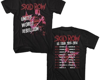 Skid Row Band T-shirt Slave to the Grind World Tour 1991 Graphic