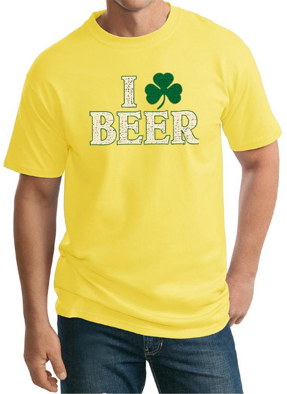 St Patrick's Day Men's Shirt I Love Beer Tall Tee | Etsy