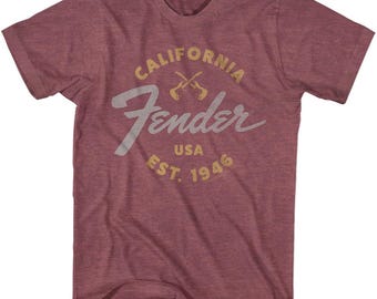 Fender Worn Logo Navy Blue Shirts