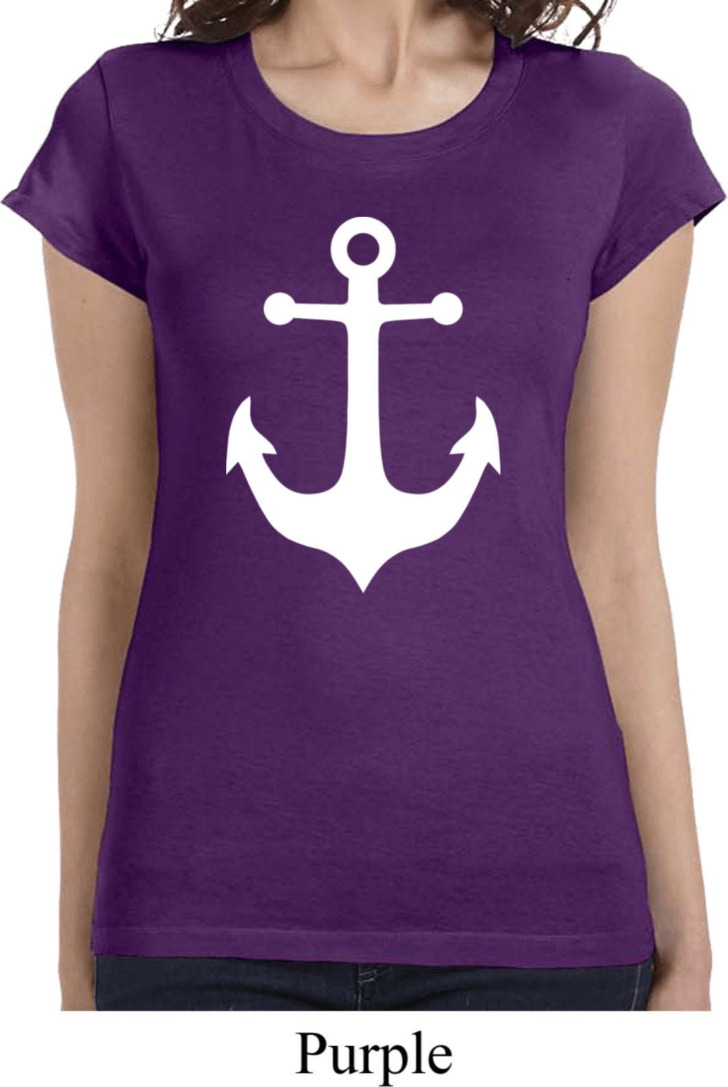 Ladies Sailing White Anchor Cruise Longer Length T-Shirt | Etsy
