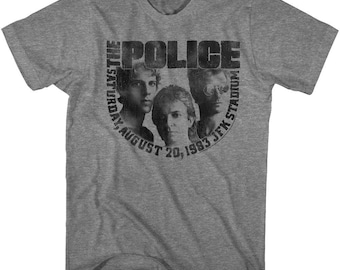 1983 the Police MTV North American Men's Tshirt Size USA Unisex