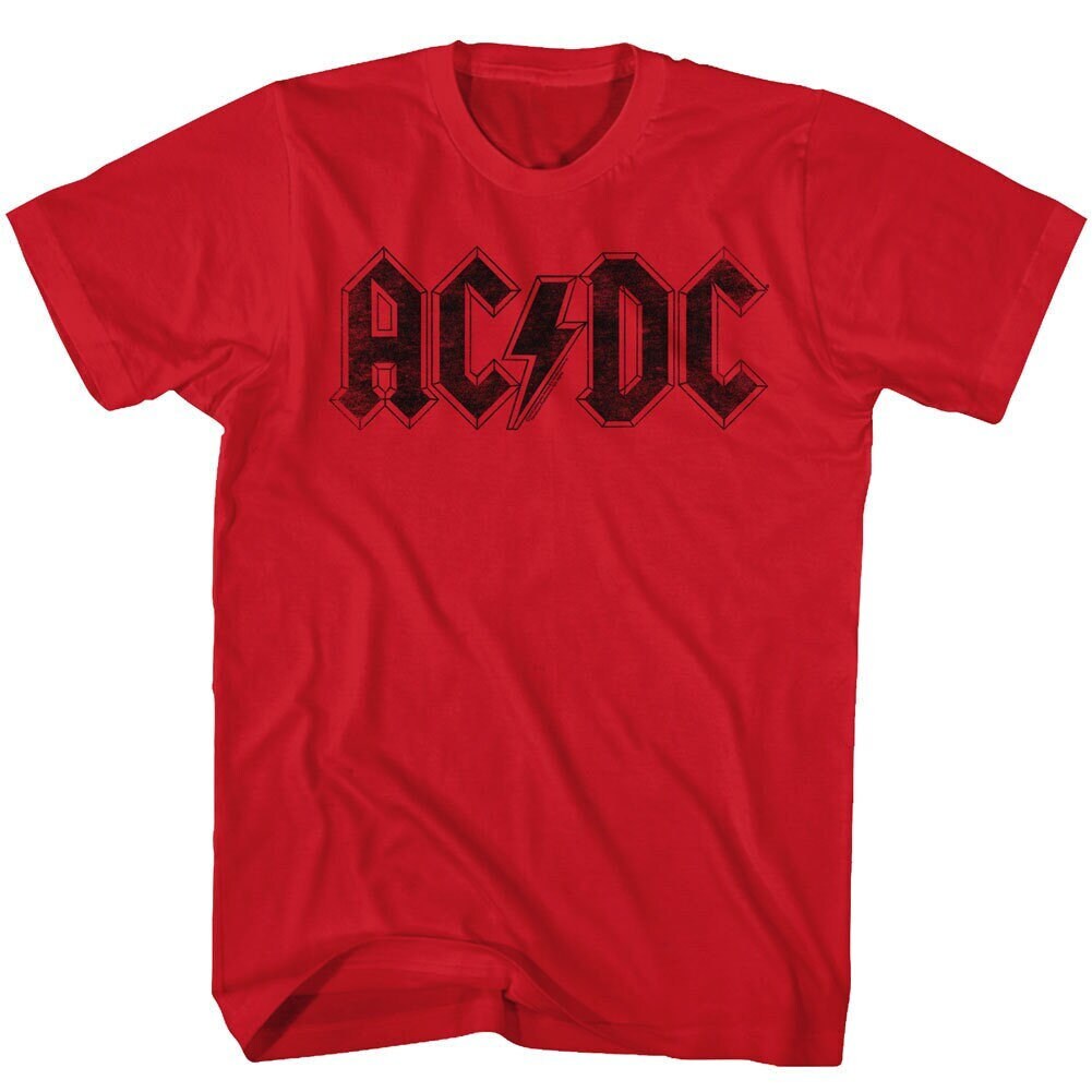 AC/DC Distressed Logo Red Shirts - Etsy
