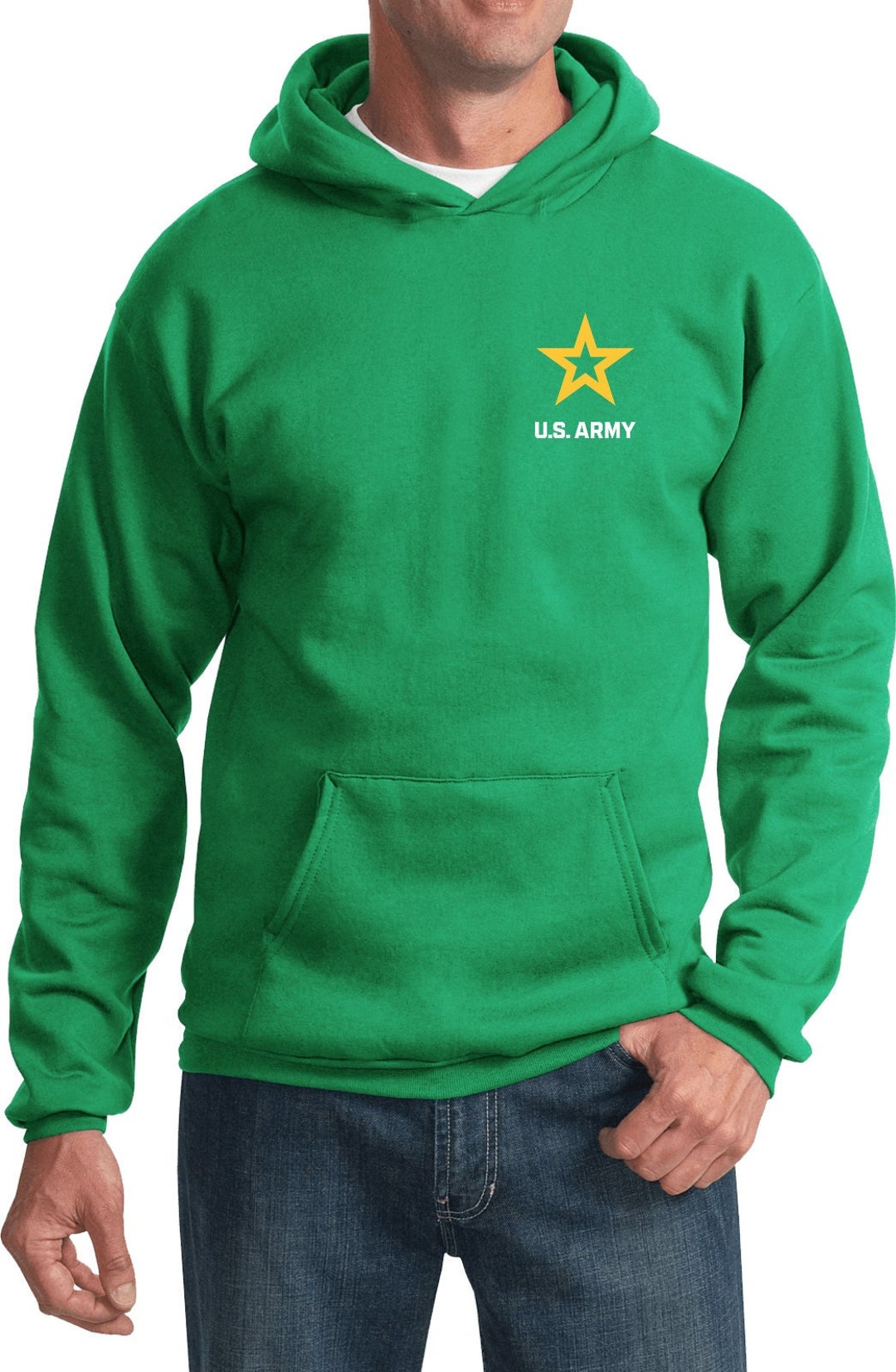 Buy Army Star White Chest Print Adult Unisex Hoodie 25093ED-PP-PC90H  Online in India