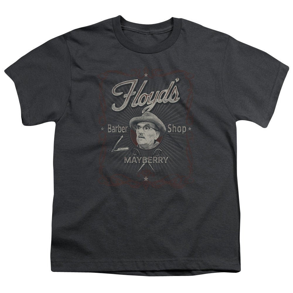 Andy Griffith Show Floyd's Barber Shop Kid's Charcoal T-Shirts