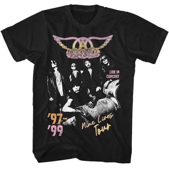 Aerosmith Nine Lives Tour Black Shirts - Etsy