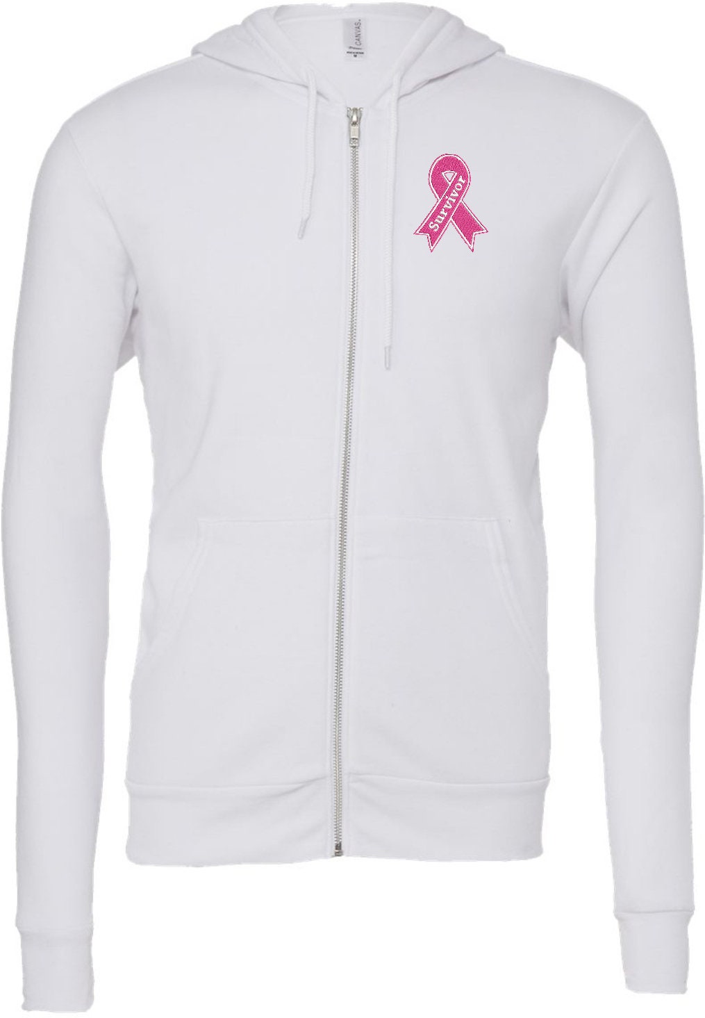 Survivor Ribbon Patch Chest Print Breast Cancer Awareness Adult