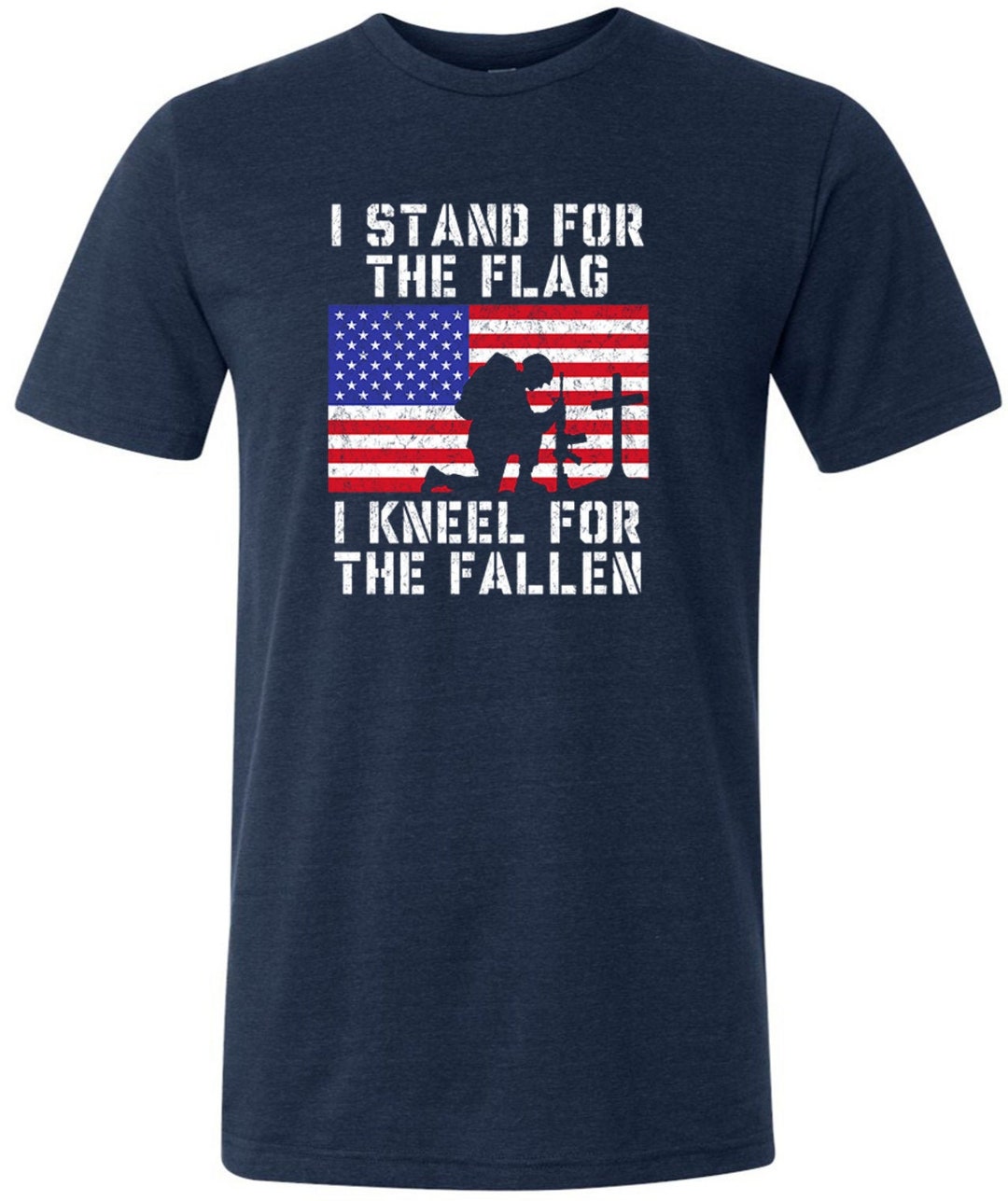 USA I Stand for the Flag I Kneel for the Fallen Tri Blend - Etsy