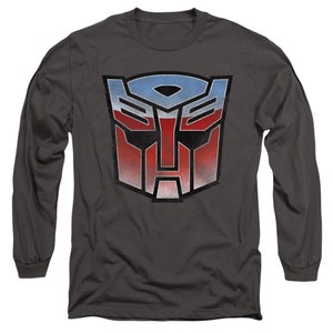 Transformers Blue and Red Autobot Logo Charcoal Shirts image 9