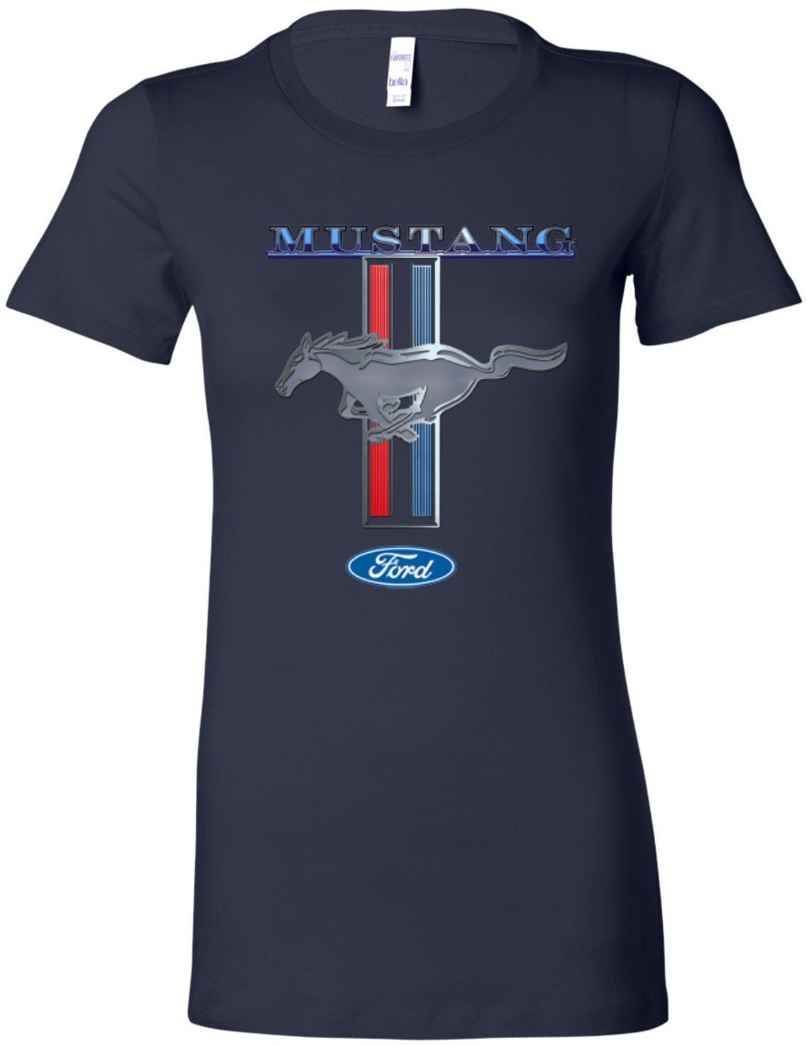 Ladies Ford Mustang Shirt Mustang Stripe Longer Length Tee | Etsy