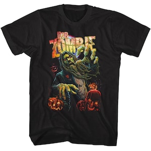 Rob Zombie Halloween T-Shirt – Officially Licensed Black Tee with Horror Movie Design, Spooky Rock Band Shirt