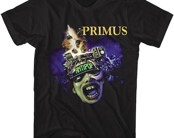 Primus Antipop T-Shirt: Officially Licensed Black Band Tee