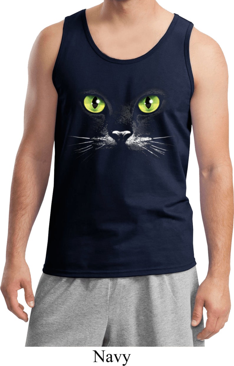 Men's Halloween Black Cat Tank Top 07268D42200 Etsy