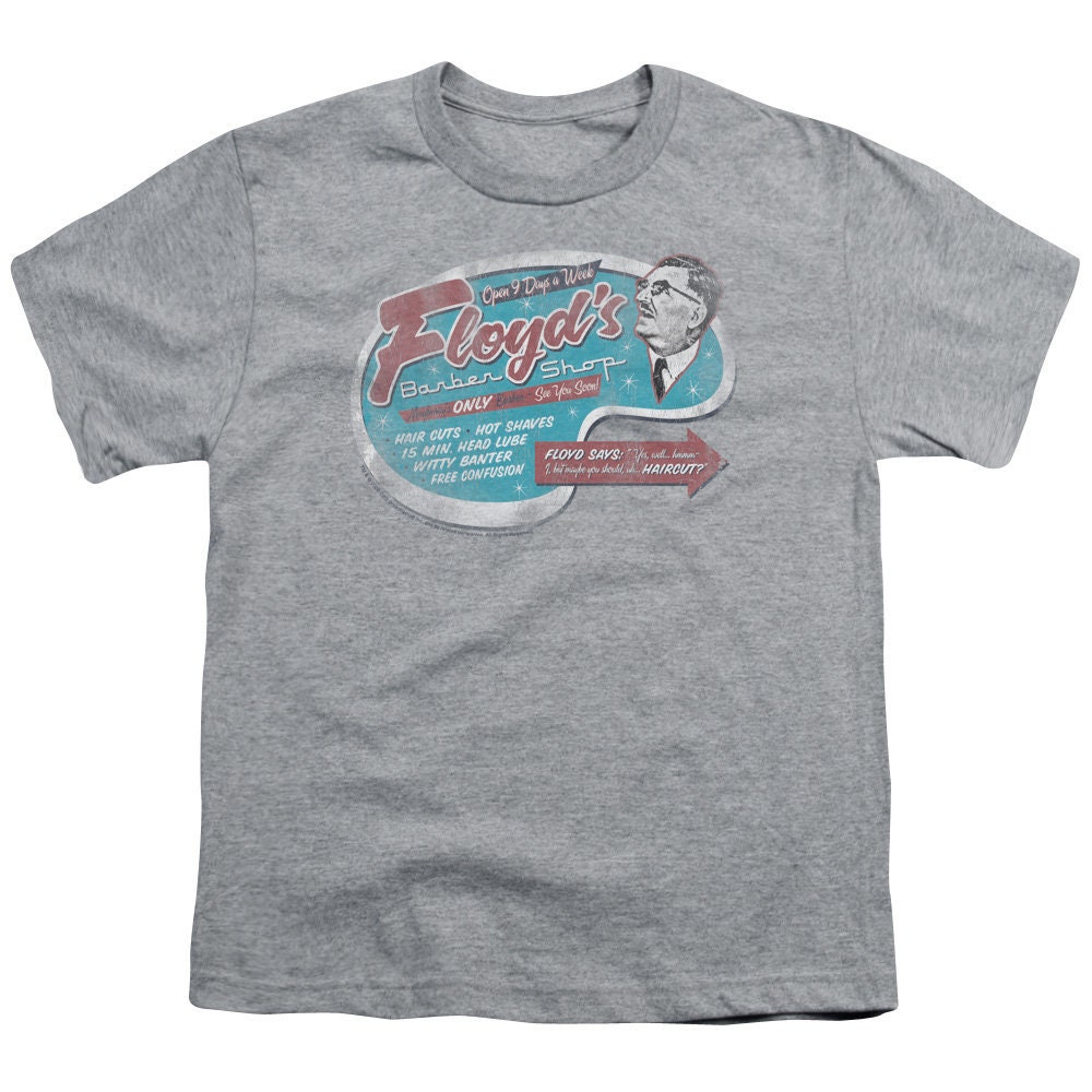 Andy Griffith Show Floyd's Barber Shop Kid's Athletic Heather T-Shirts