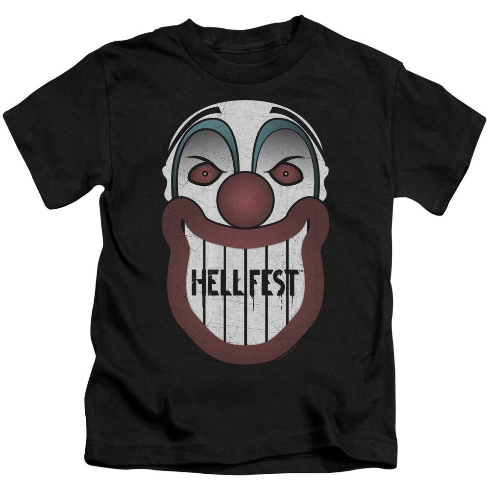 Hell Fest Clown Face Kid's Black T-shirts - Etsy