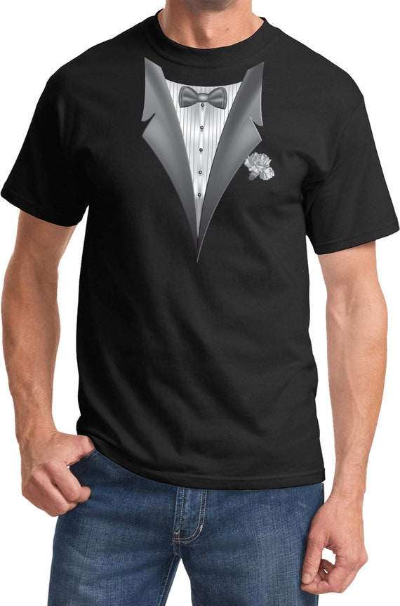 White Flower Tuxedo Tee T-Shirt WHITEFLOWER-PC61