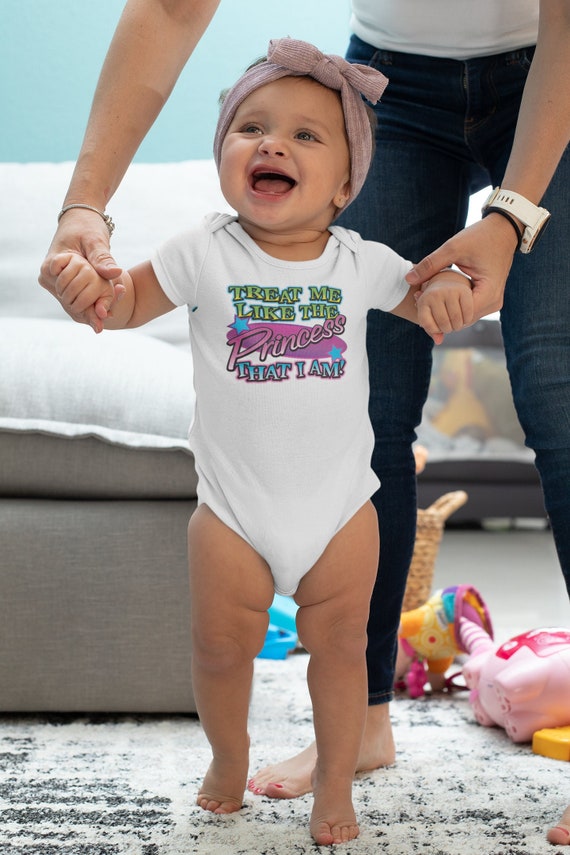 thumbnail image 2 of Funny Girl Designs Prince Charming Embroidered Onesie - 100% Cotton Baby Bodysuit Newborn Gift 2 of 14