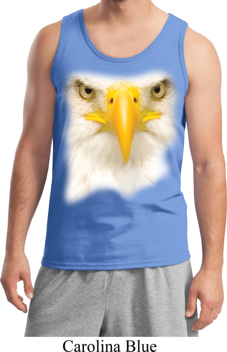 Men/'s Big Bald Eagle Face Tank Top 17698HL0-2200