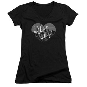 I Love Lucy Black and White City Logo Juniors and Women Black - Etsy