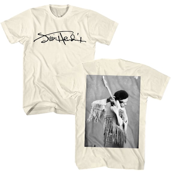 Jimi Hendrix Signature Front & Back Cream Shirt - Etsy