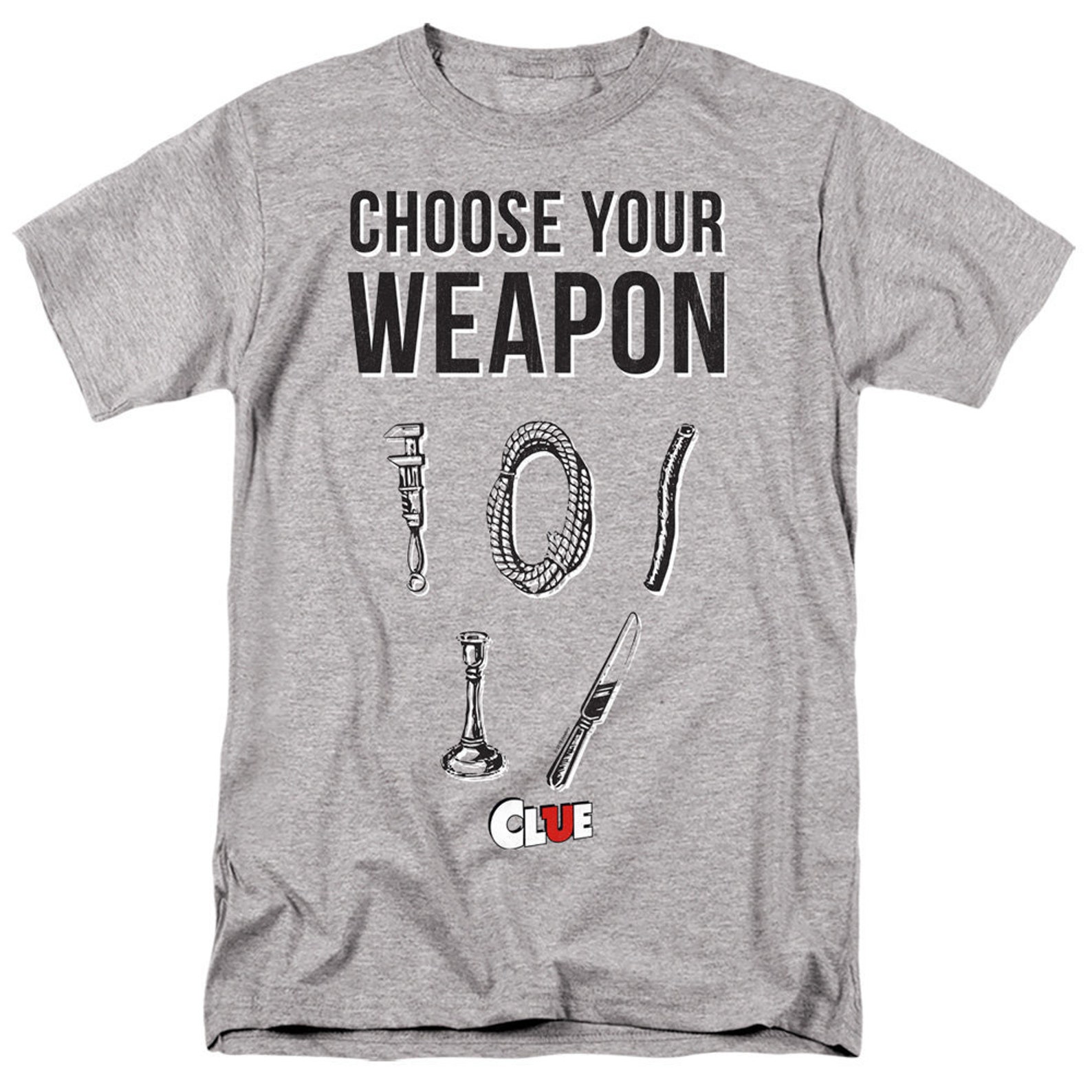 Clue Choose Your Weapon Athletic Heather Shirts Etsy
