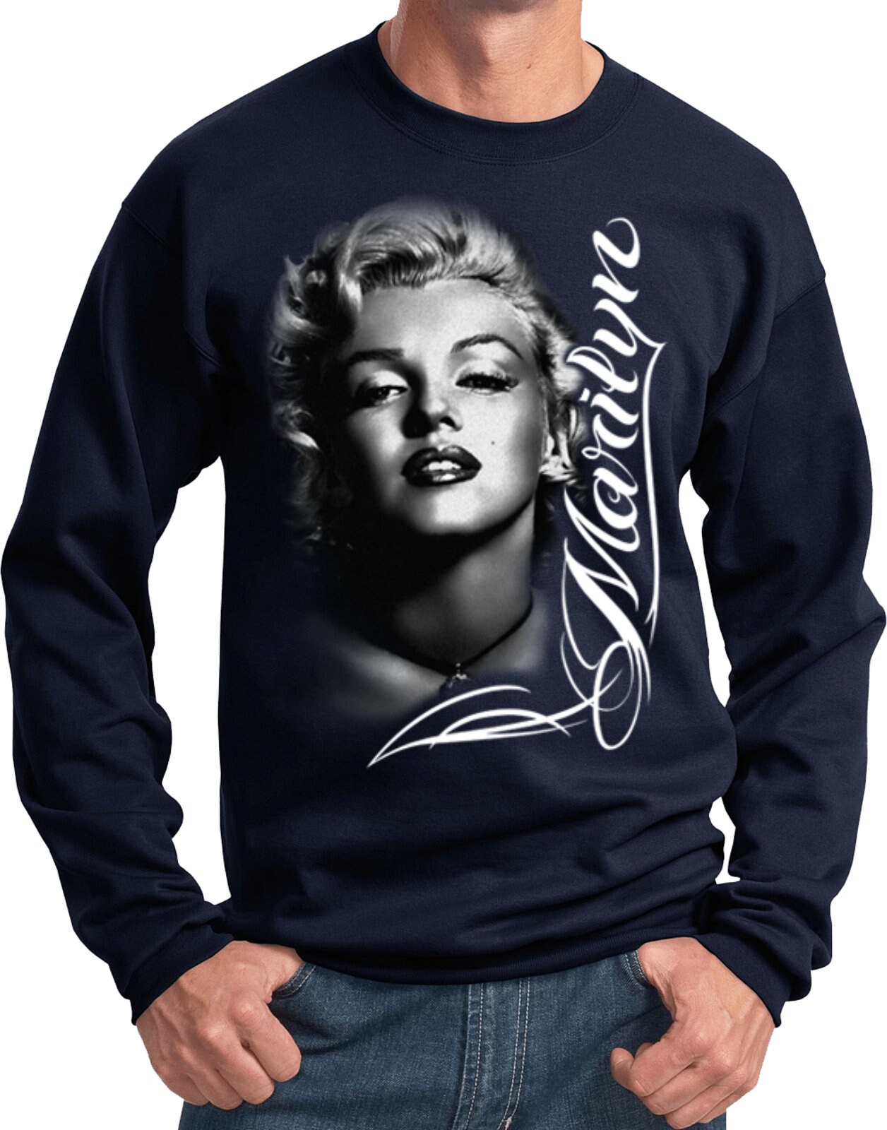 【福袋セール】の商品 Monroe Marilyn Black Etsy - 17542D0-PC90 Shirt Sweat White and トップス