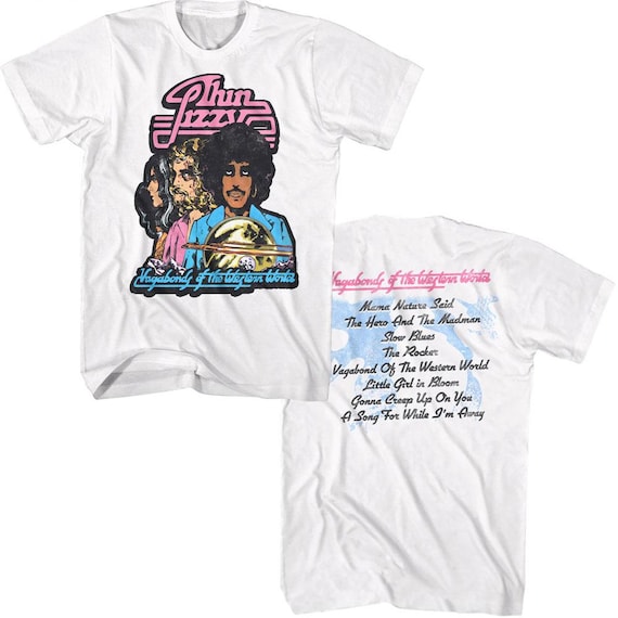 Thin Lizzy White Shirt – Officially Licensed Vagabonds Design 