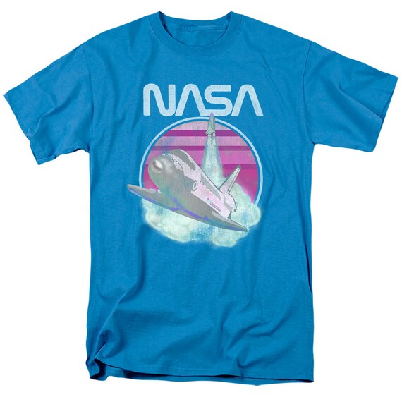 NASA Shuttle Launch Turquoise Shirts