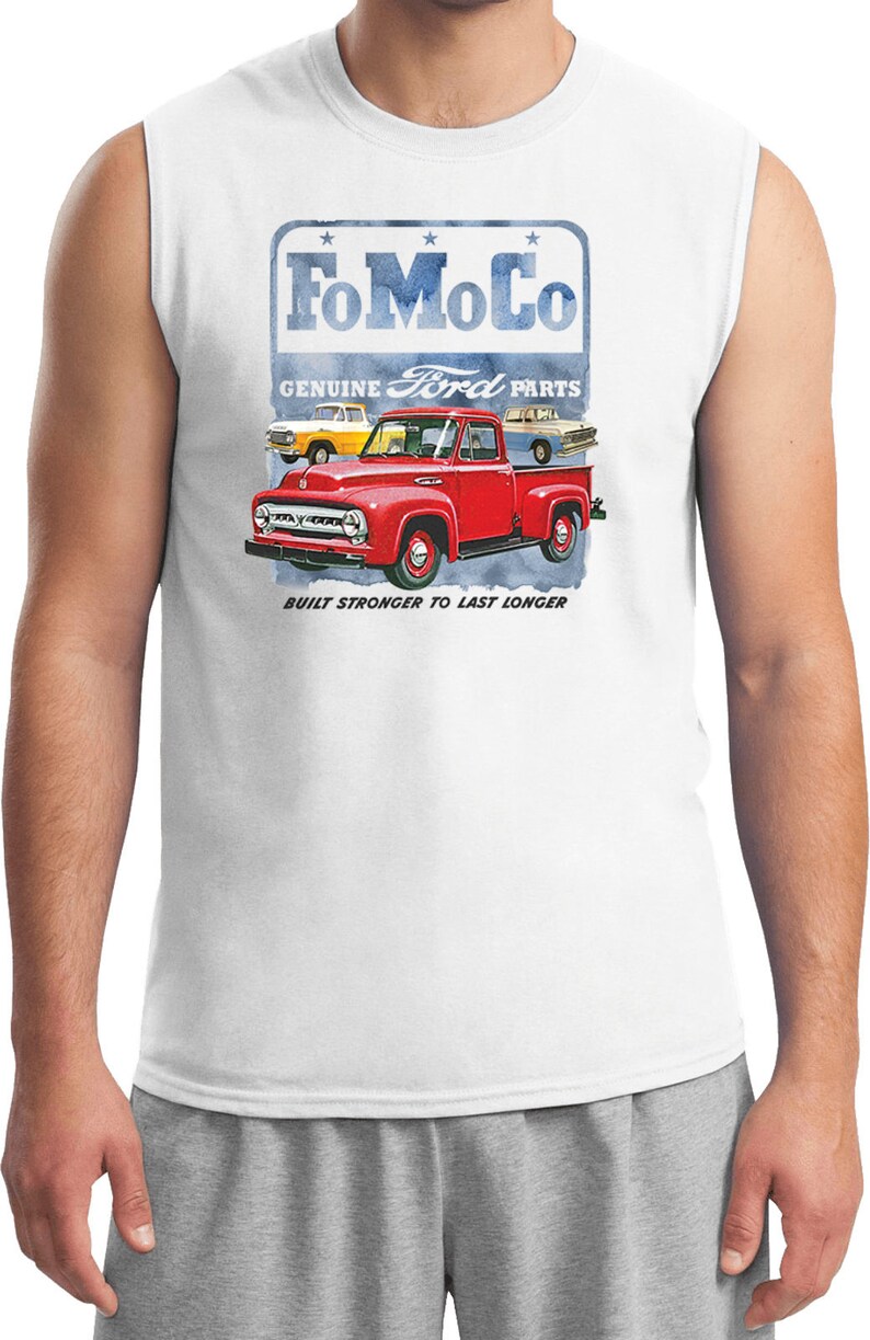 FoMoCo Ford Motor Company Tank Top Built Stronger to Last Longer Sleeveless