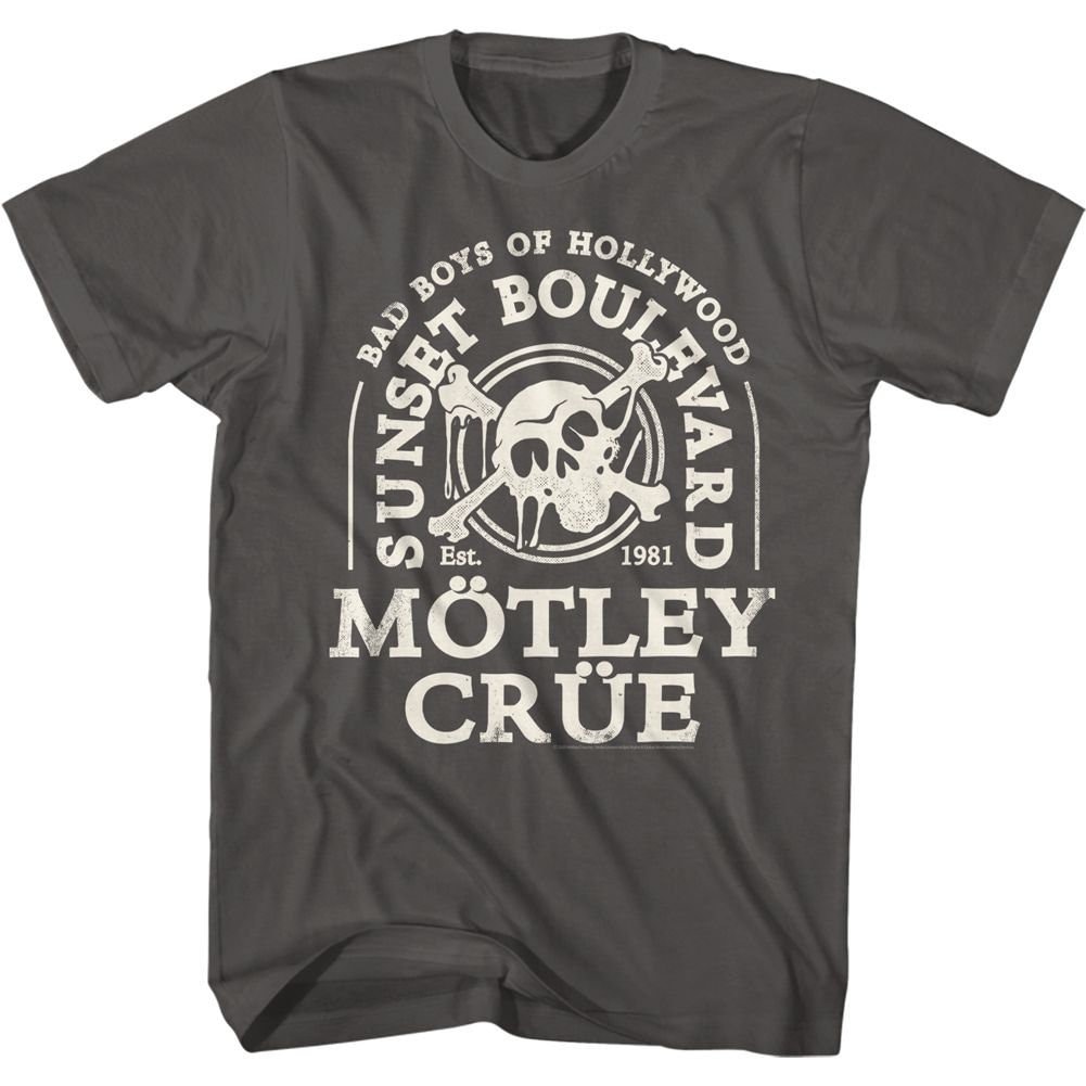 Motley Crue Bad Boys of Hollywood Sunset Boulevard Charcoal Grey