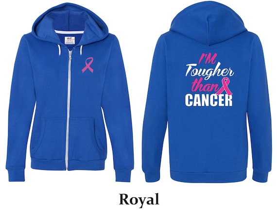 Breast cancer zip hot sale hoodie