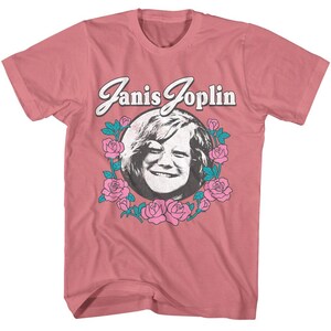 Janis Joplin Roses Logo Pink Shirt