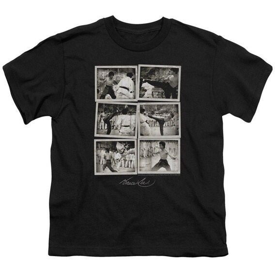 Bruce Lee Snap Shots Kid's Black T-shirts | Etsy