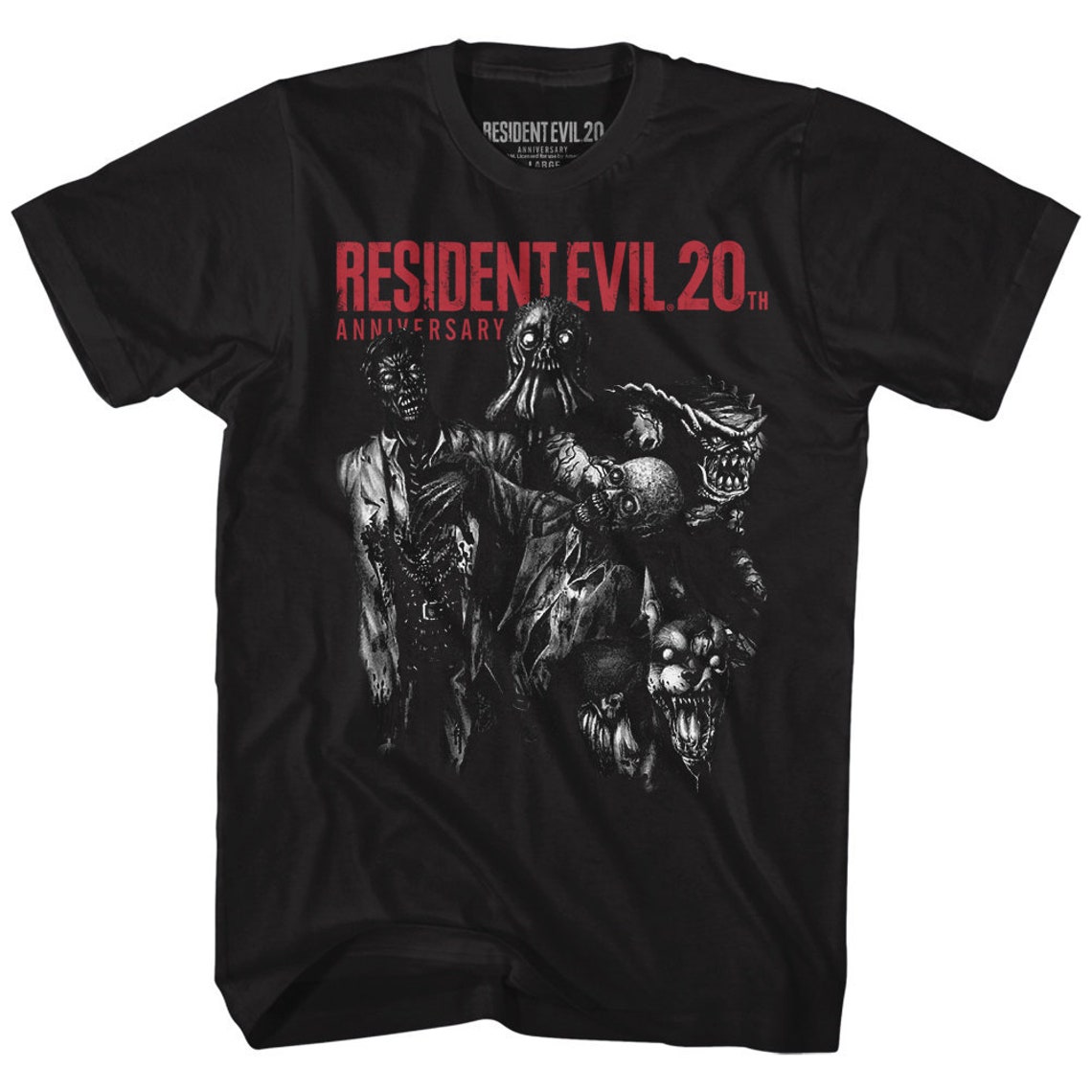 Resident Evil 20th Anniversary Monsters Black Shirts | Etsy