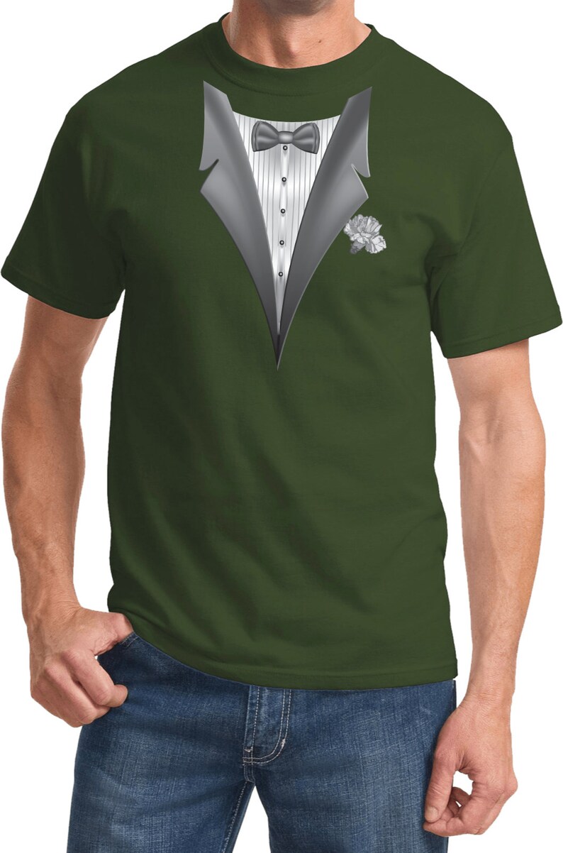 White Flower Tuxedo Tee T-Shirt WHITEFLOWER-PC61